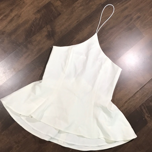 Tobi white halter top with open strappy back - Picture 3 of 5